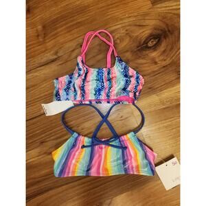 2 SO Bathingsuit Top Bikini Girls Size 4/5 Multicolor